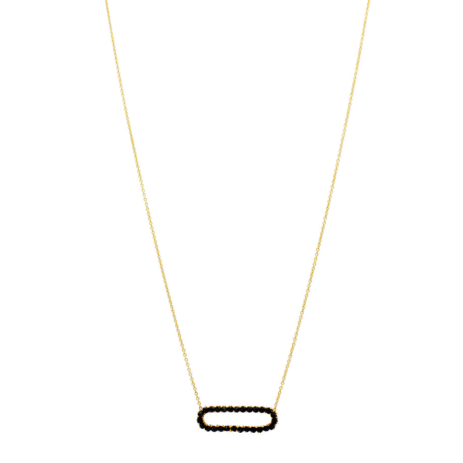 Dana Kellin Jewelry | Jet Oval Necklace | Firecracker