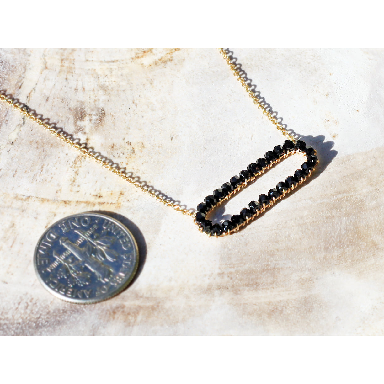 Dana Kellin Jewelry | Jet Oval Necklace | Firecracker