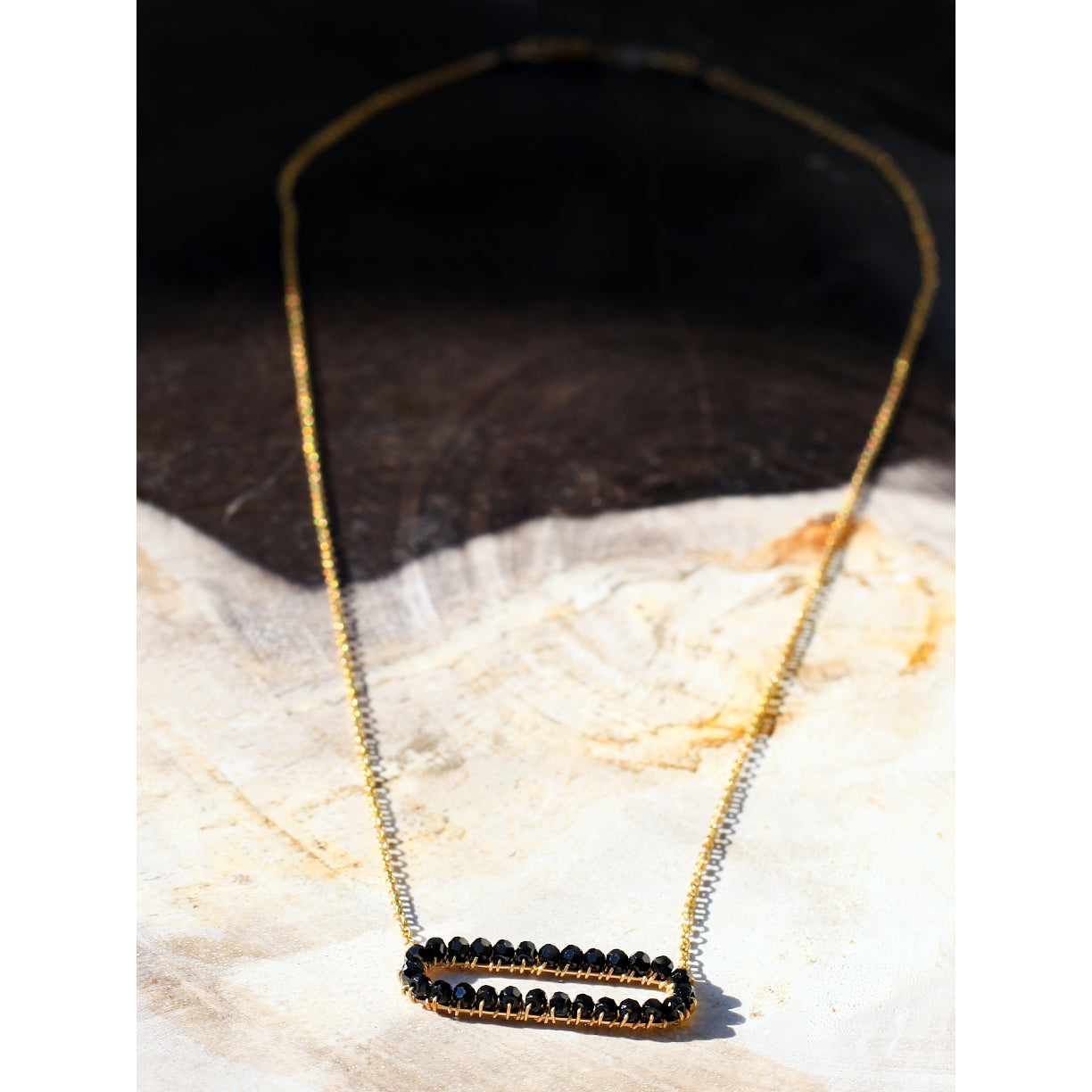 Dana Kellin Jewelry | Jet Oval Necklace | Firecracker