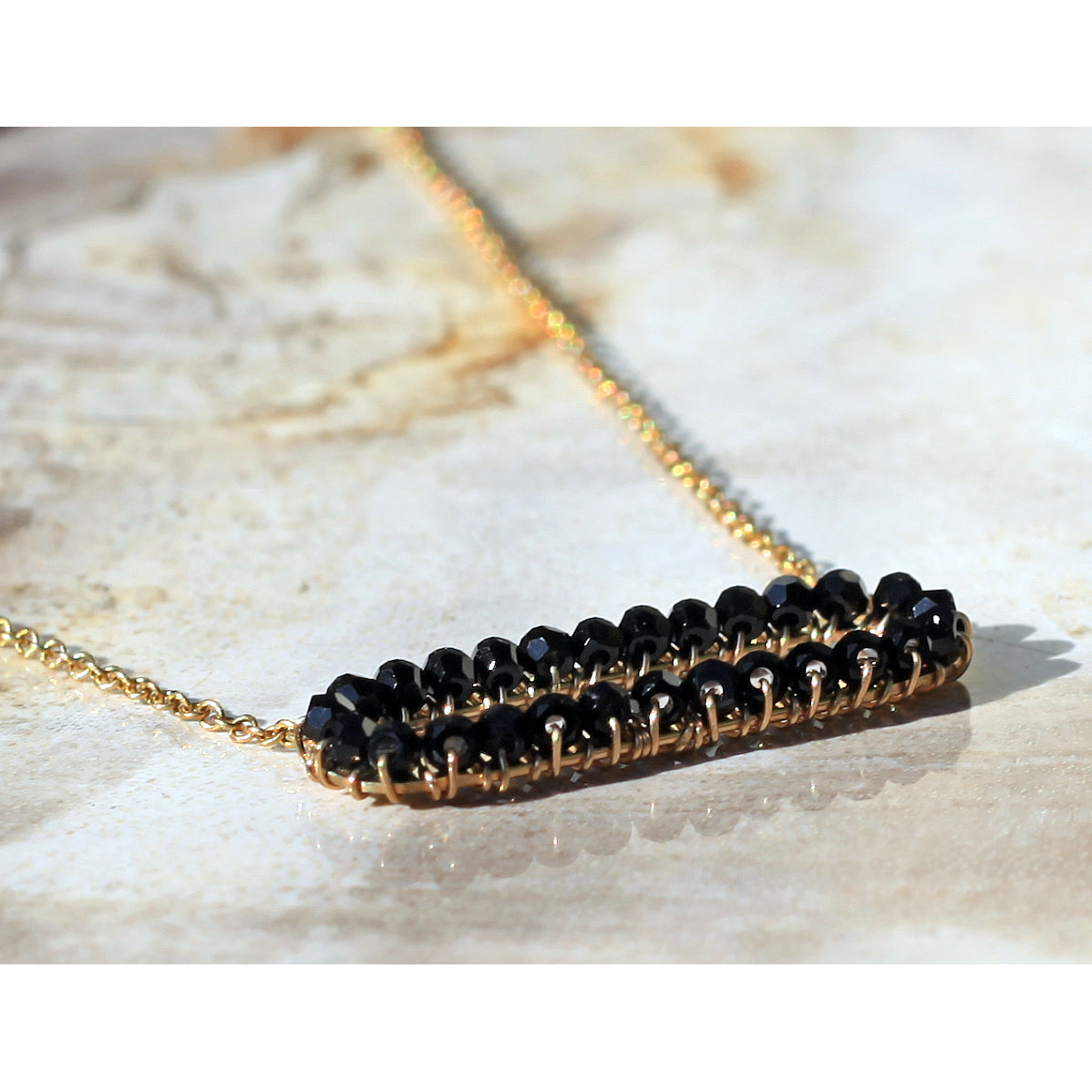 Dana Kellin Jewelry | Jet Oval Necklace | Firecracker