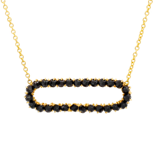 Dana Kellin Jewelry | Jet Oval Necklace | Firecracker