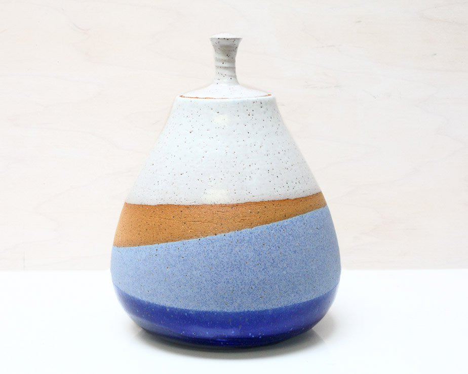 Natan Moss Ceramics | "Good Vibrations" Lidded Jar | Firecracker