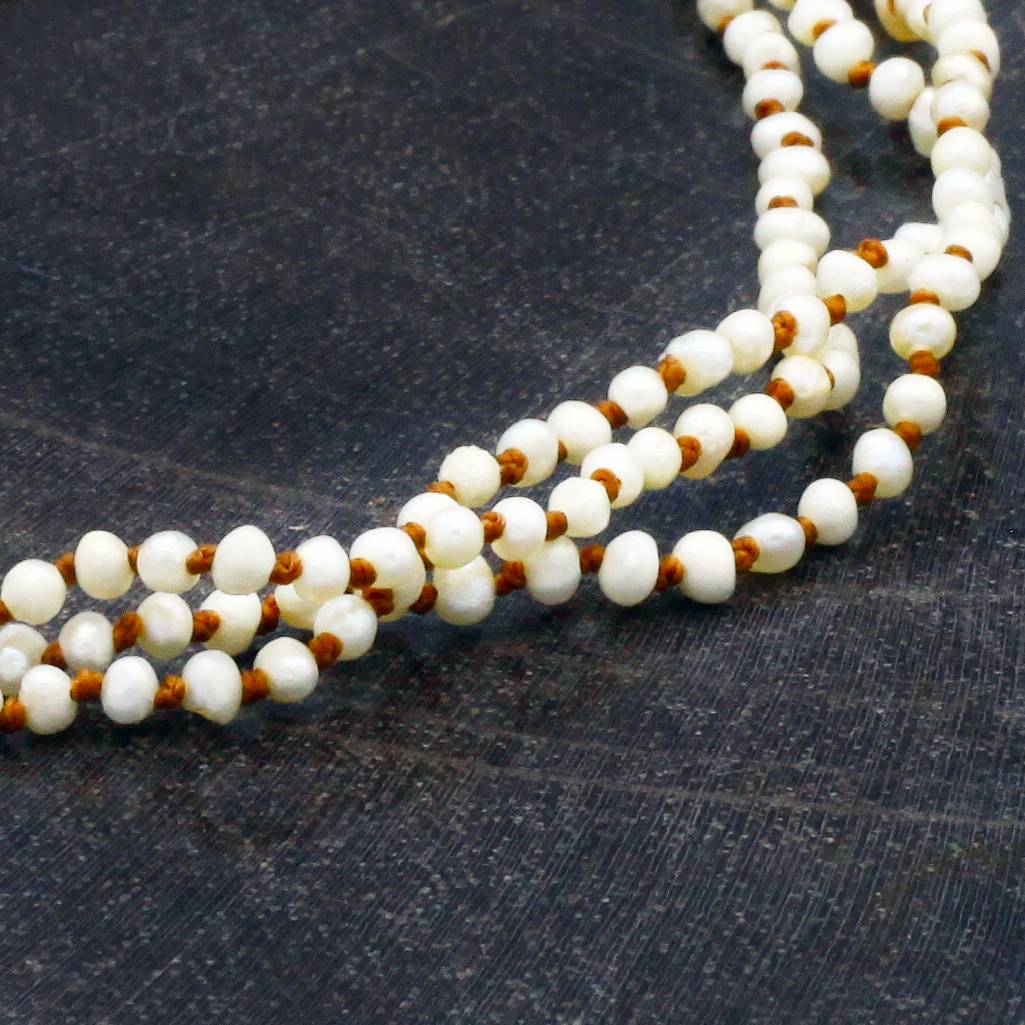 Lena Skadegard Jewelry | Freshwater Pearl Tassel Bracelet | Firecracker