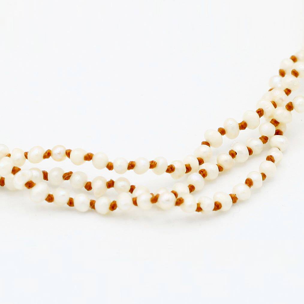 Lena Skadegard Jewelry | Freshwater Pearl Tassel Bracelet | Firecracker
