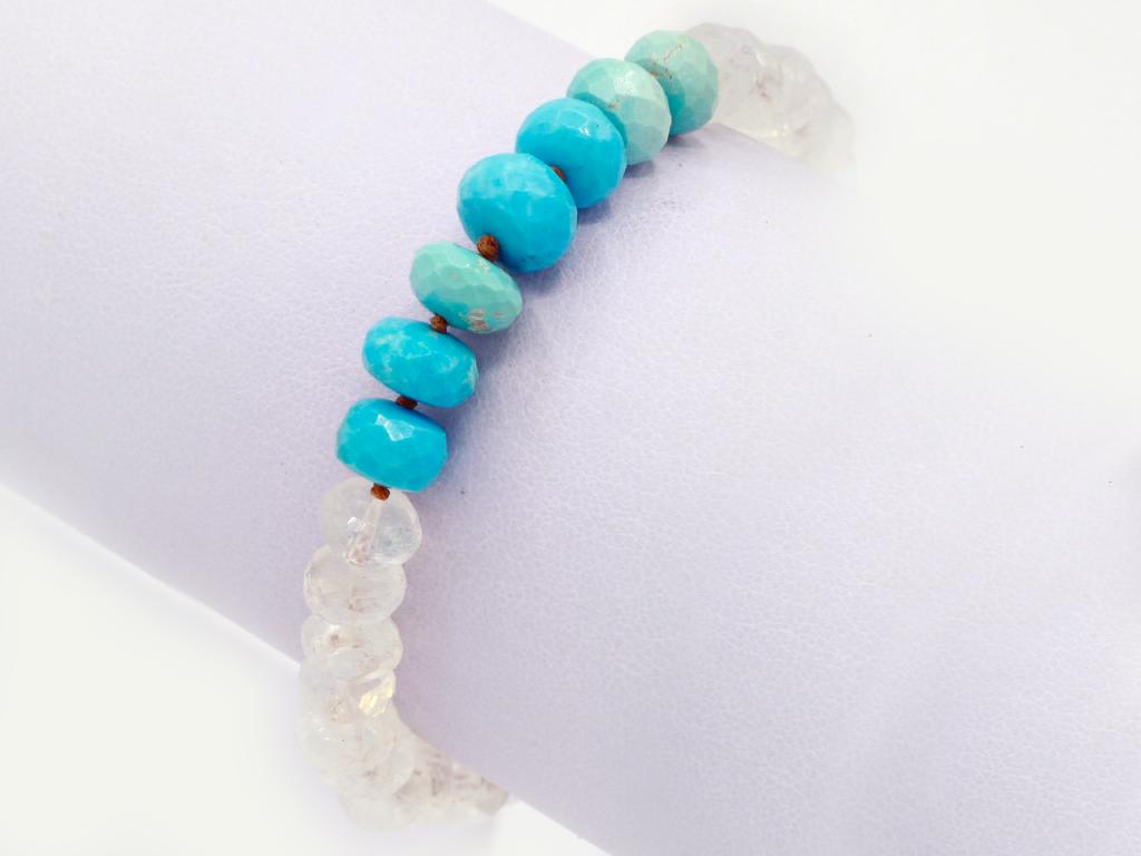 Lena Skadegard Jewels | Moonstone + Turquoise Tassel Bracelet | Firecracker