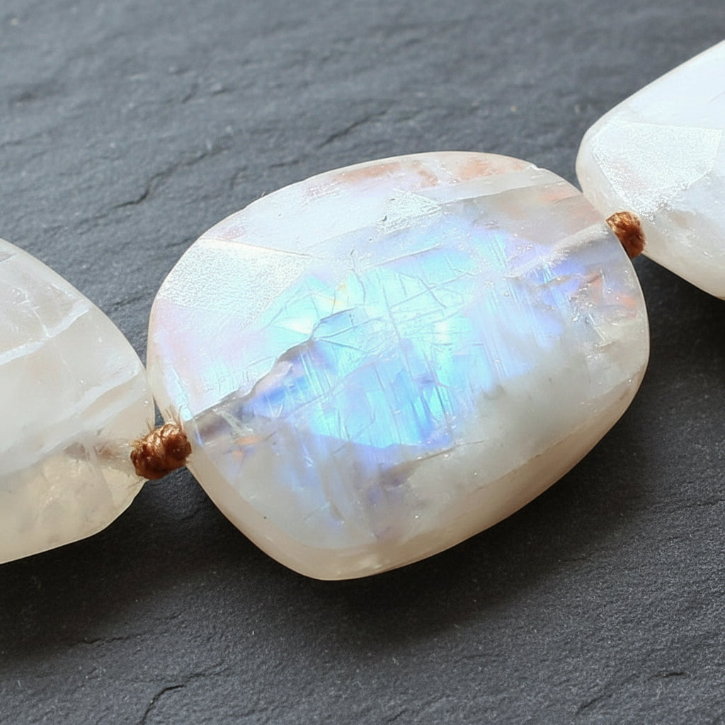 Lena Skadegard Jewels | White Moonstone Gemstone Tassel Bracelet | Firecracker