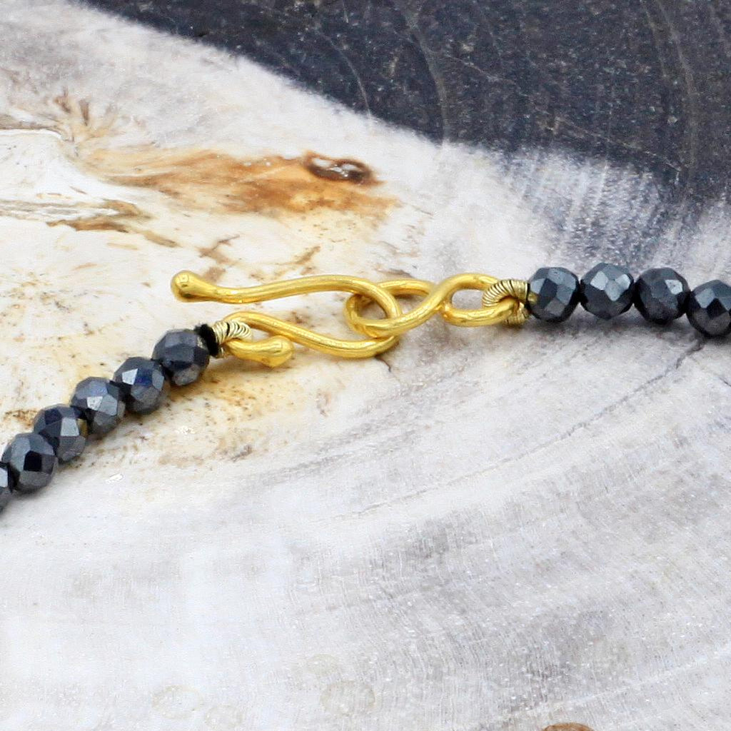 Lena Skadegard Jewels | Hematite + 9k Gold Gemstone Bracelet | Firecracker
