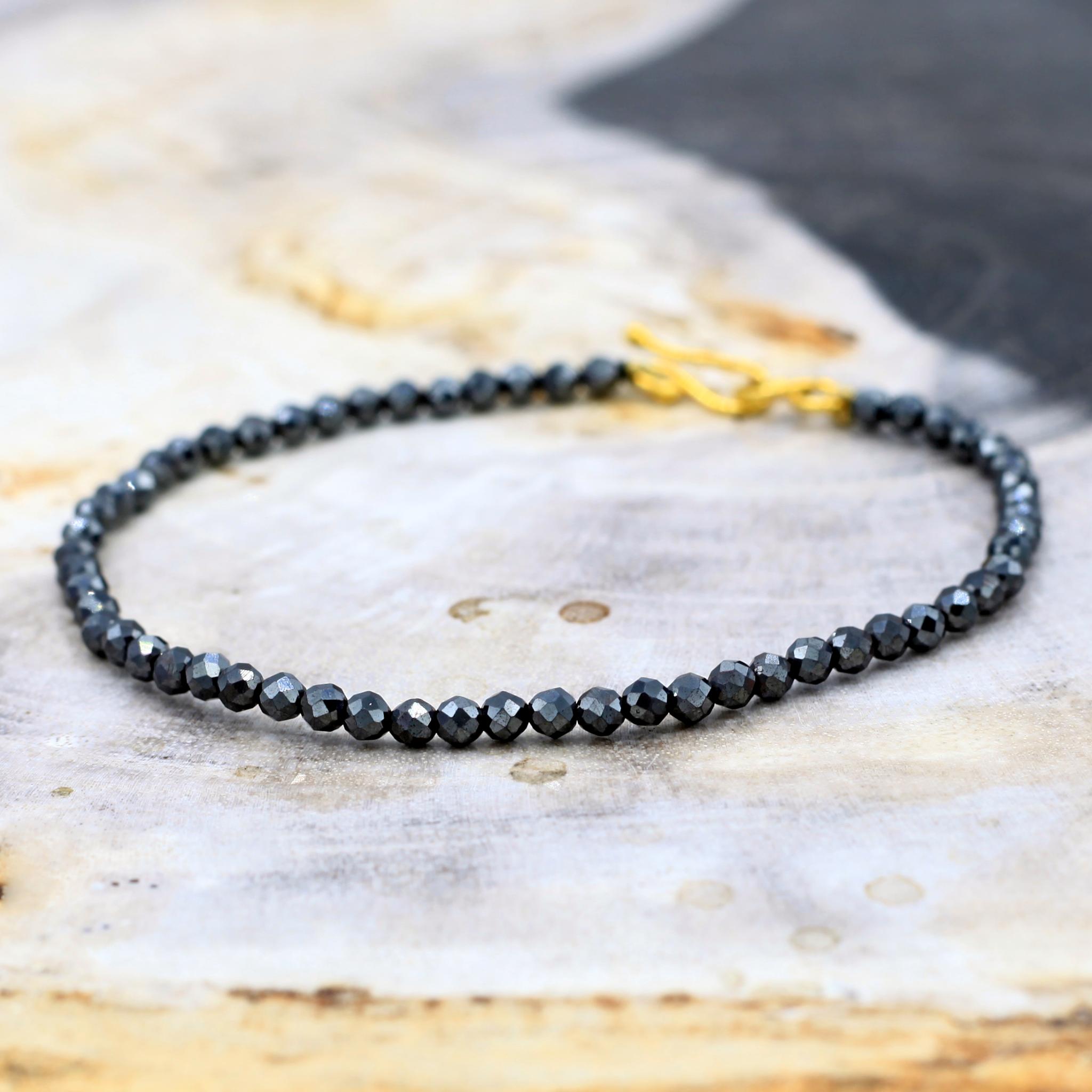 Lena Skadegard Jewels | Hematite + 9k Gold Gemstone Bracelet | Firecracker