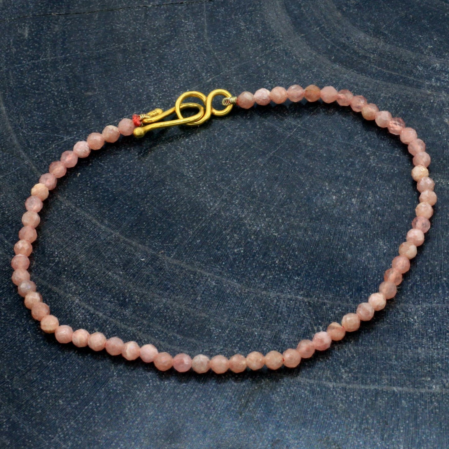 Lena Skadegard Jewelry | Rose Quartz + 9k Gold Gemstone Bracelet | Firecracker