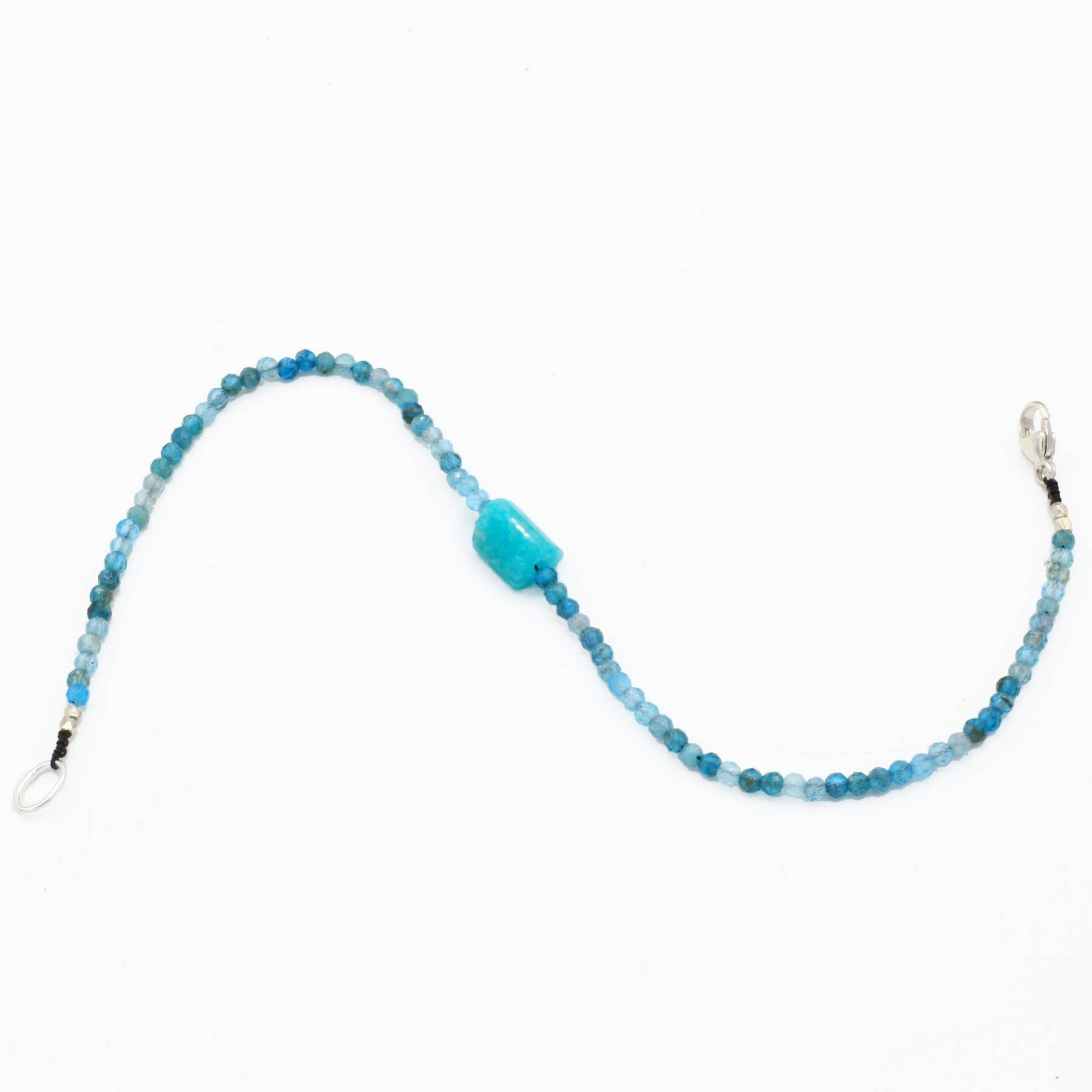 Margaret Solow Jewelry | Chrysocolla + Amazonite Beaded Bracelet | Firecracker