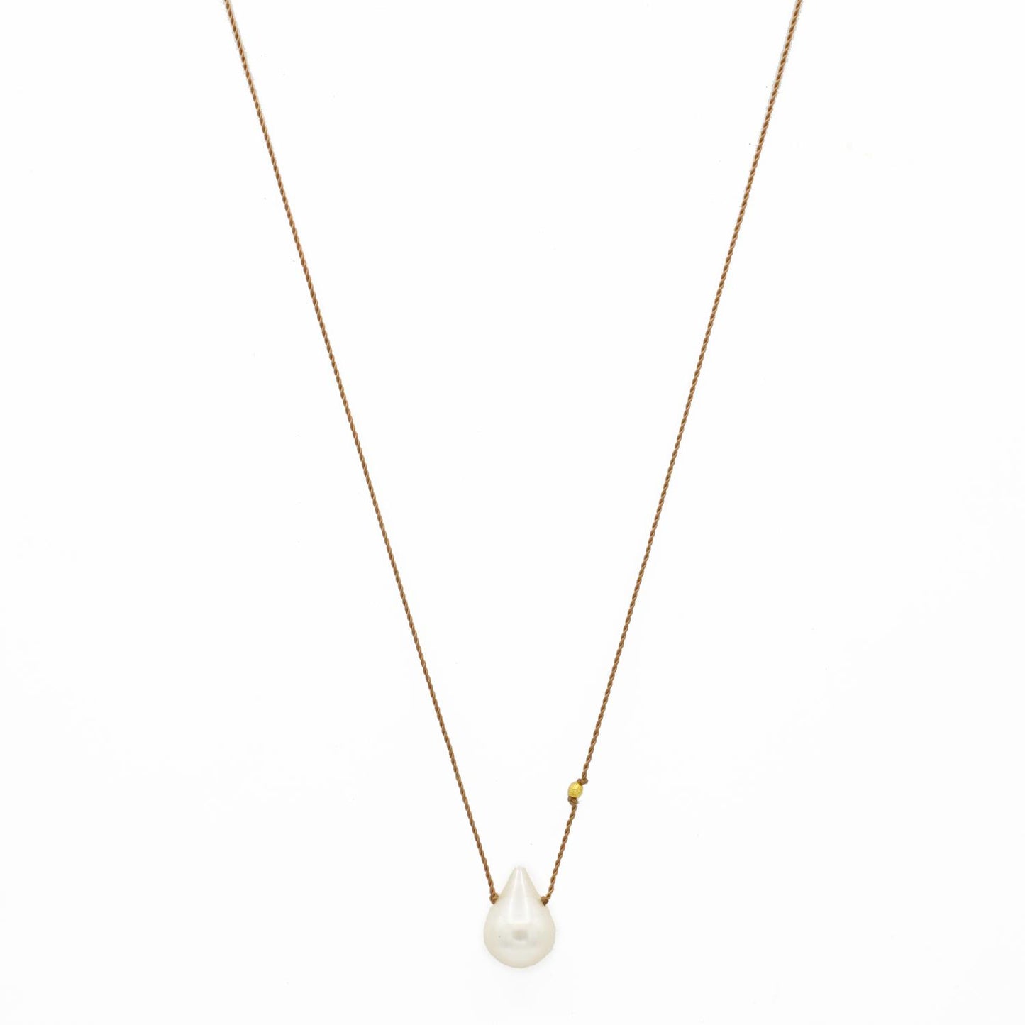 Margaret Solow Jewelry | Freshwater Baroque Pearl + 18k Gold Bead Drop Necklace | Firecracker