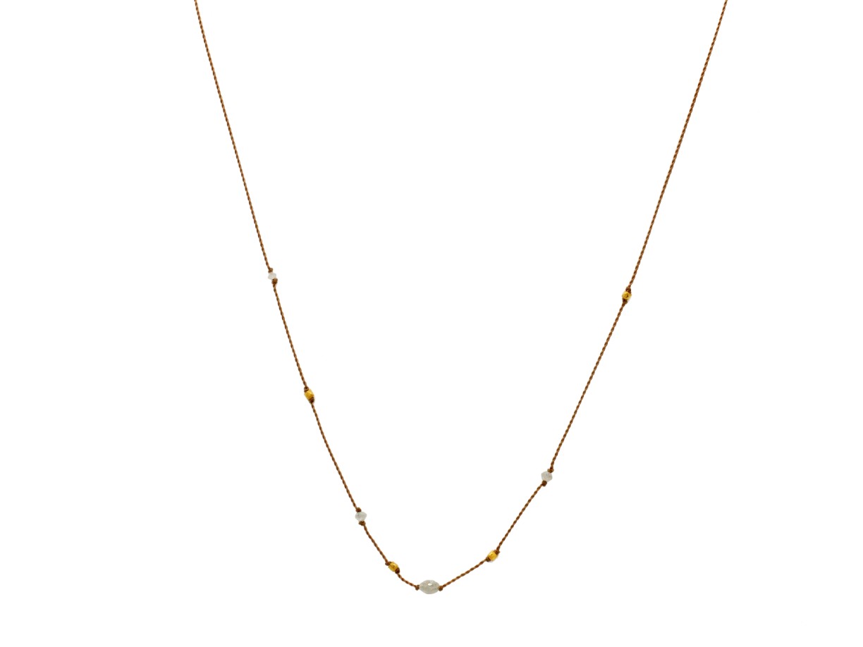 Margaret Solow Jewelry | Black Diamond + 18k Gold Necklace | Firecracker