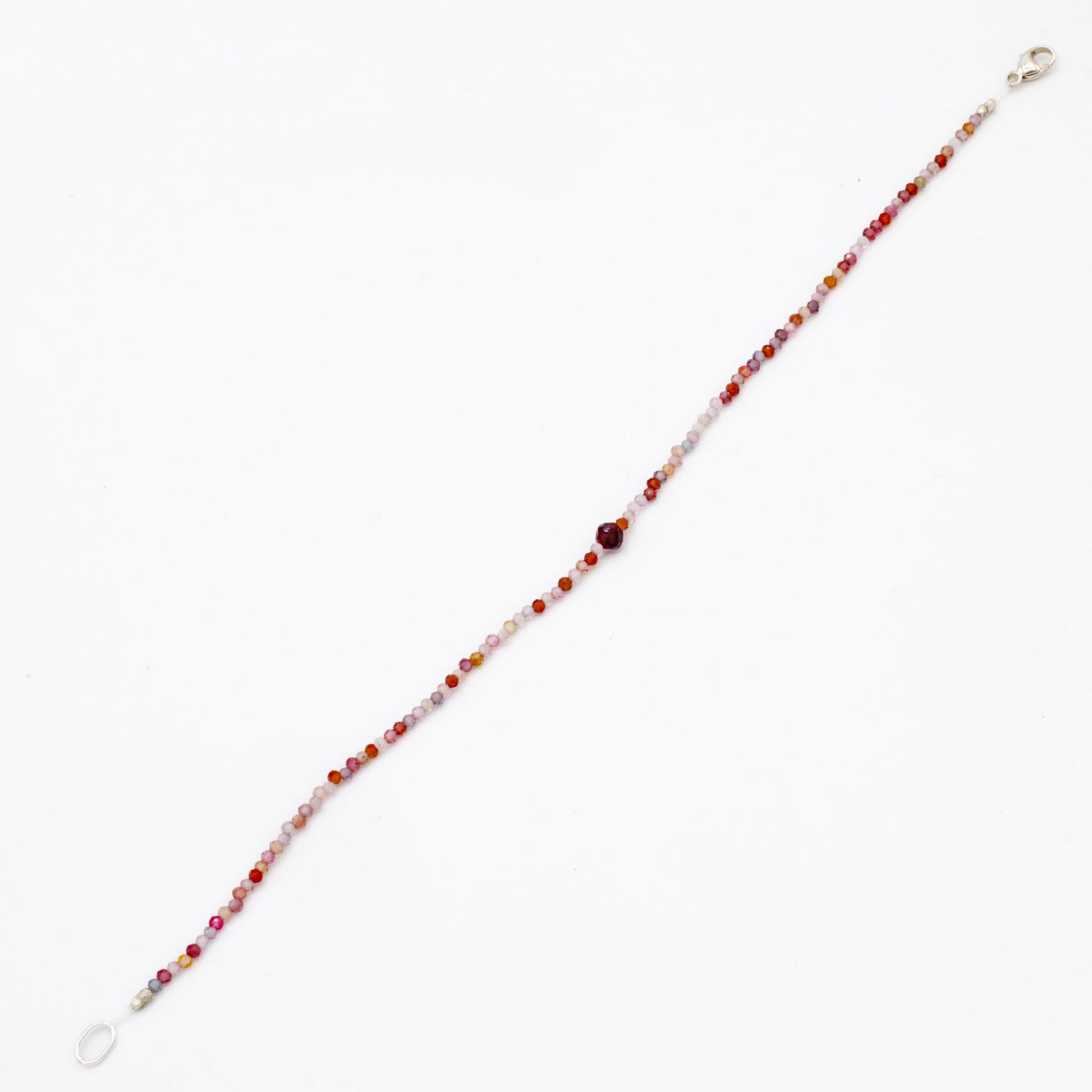 Margaret Solow Jewelry | Red Spinel + Garnet Beaded Bracelet | Firecracker