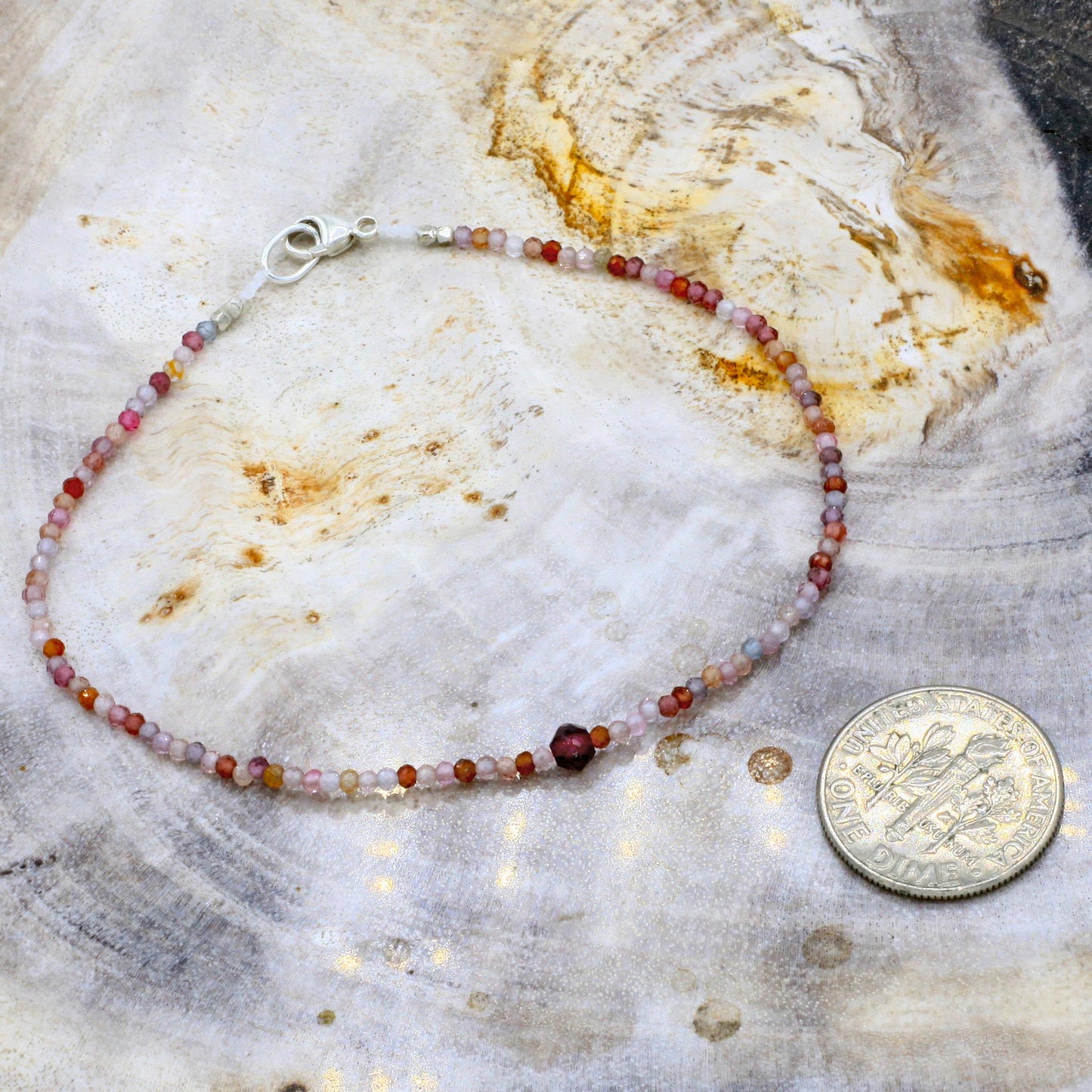 Margaret Solow Jewelry | Red Spinel + Garnet Beaded Bracelet | Firecracker