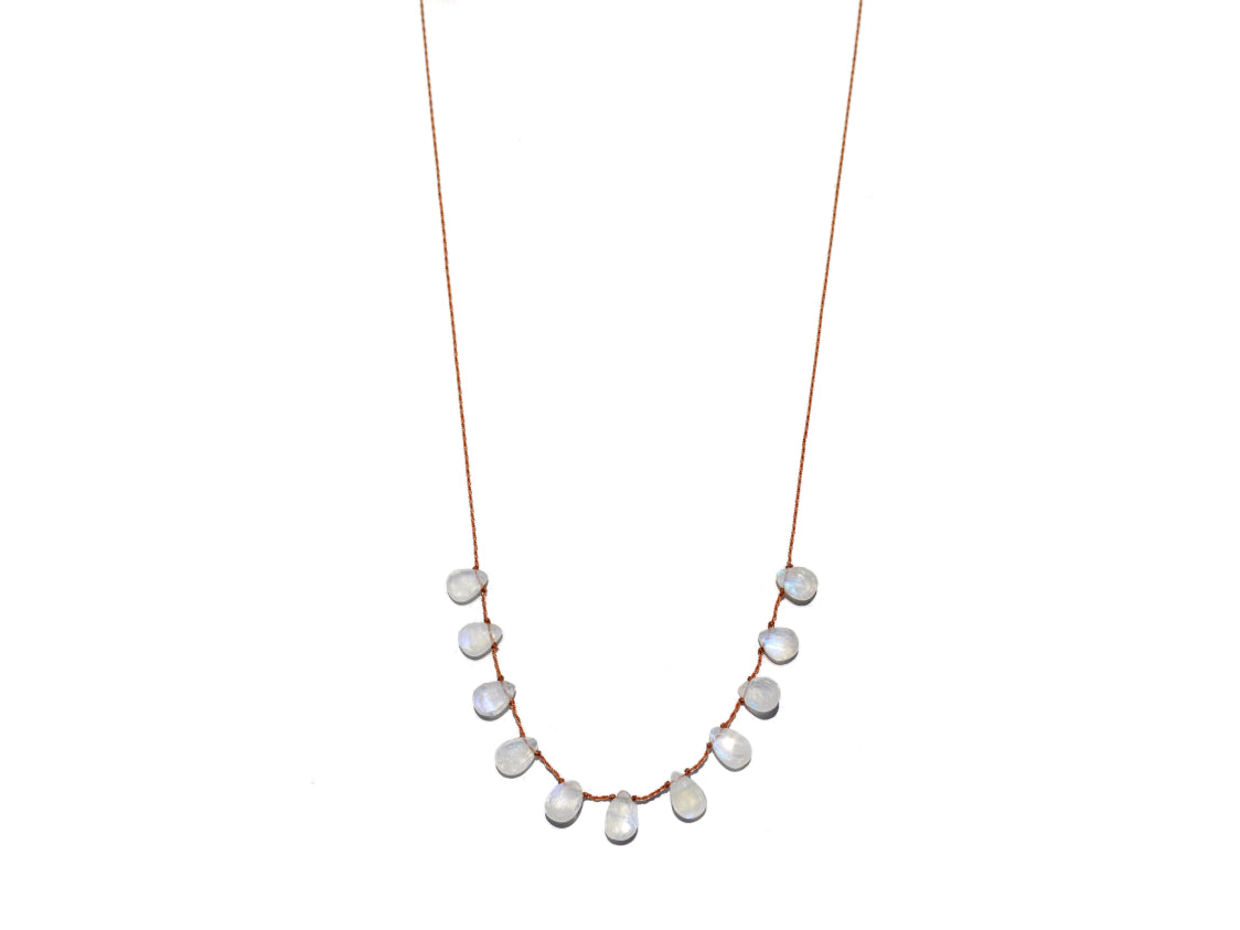 Lena Skadegard Jewels | Floating Moonstone Gemstone Necklace | Firecracker