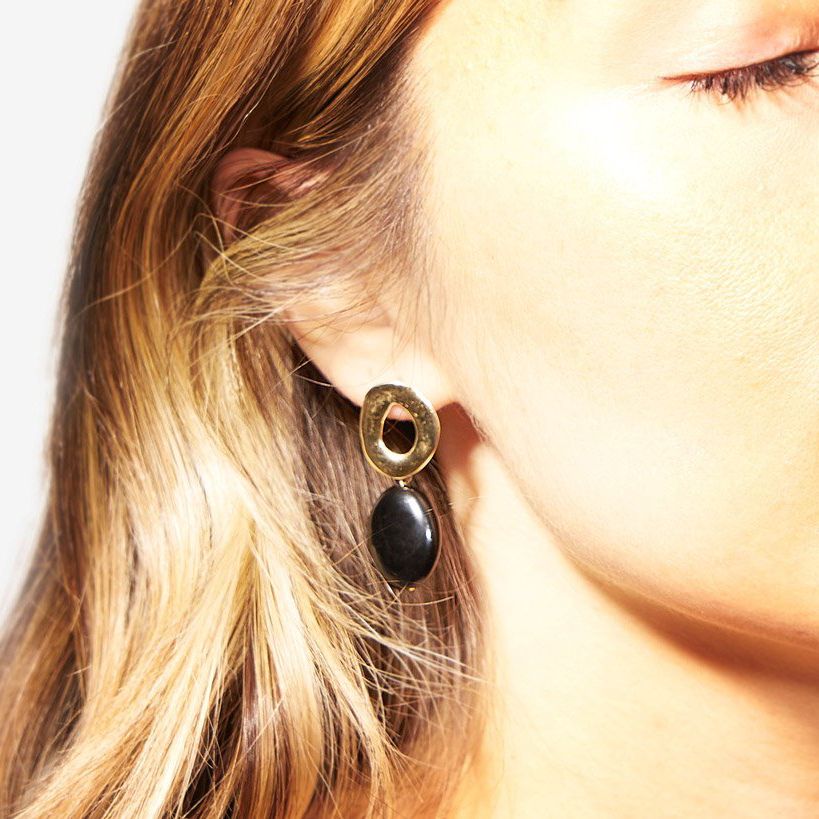 Odette New York | Black Onyx Coco Earrings | Firecracker