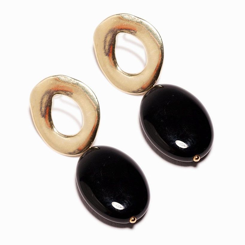 Odette New York | Black Onyx Coco Earrings | Firecracker