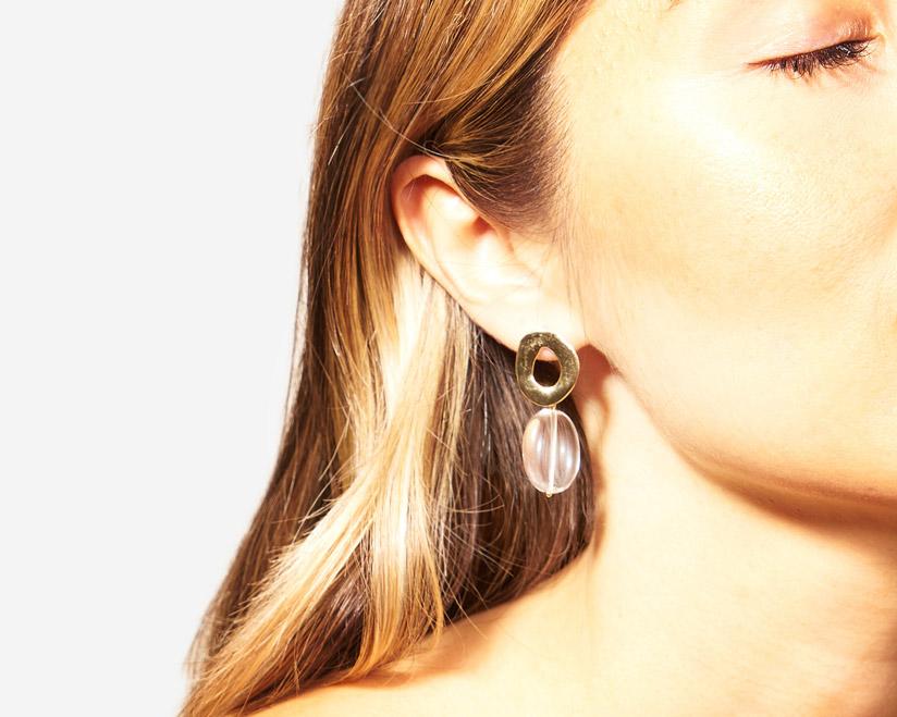 Odette New York | Crystal Quartz Coco Earrings | Firecracker
