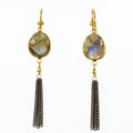 Robindira Unsworth Jewelry | Labradorite + Oxidized Sterling Silver Earrings | Firecracker