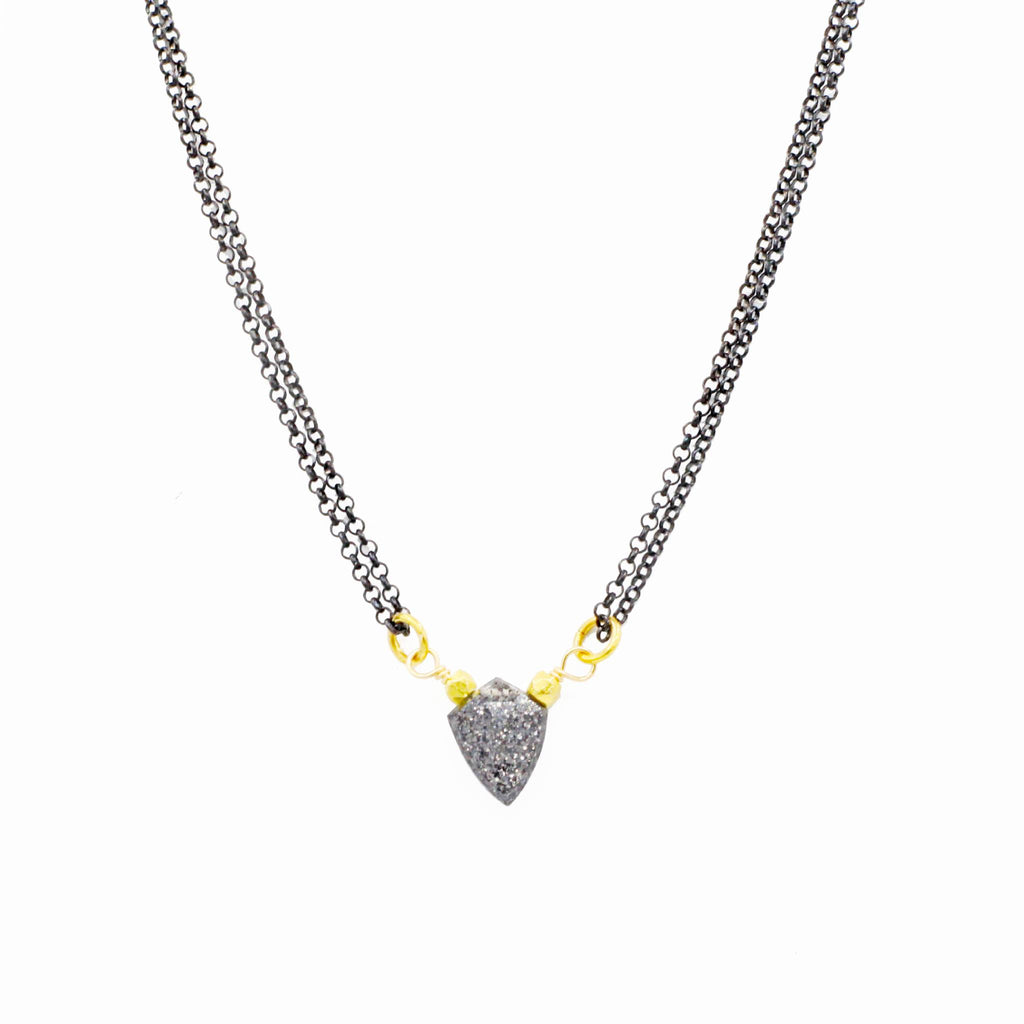 Robindira Unsworth Jewelry | ASunstone + Oxidized Sterling Silver Gemstone Necklace | Firecracker