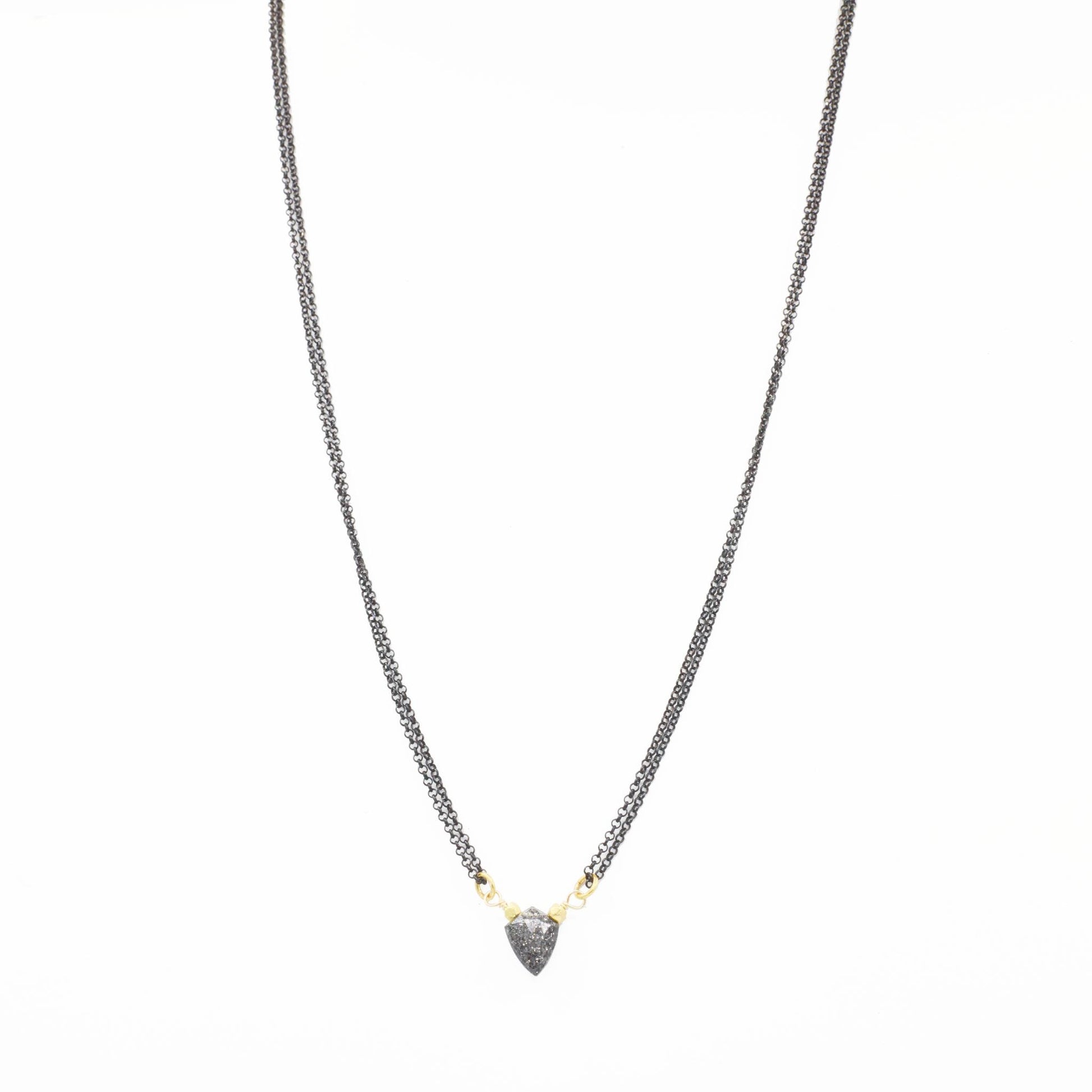 Robindira Unsworth Jewelry | ASunstone + Oxidized Sterling Silver Gemstone Necklace | Firecracker