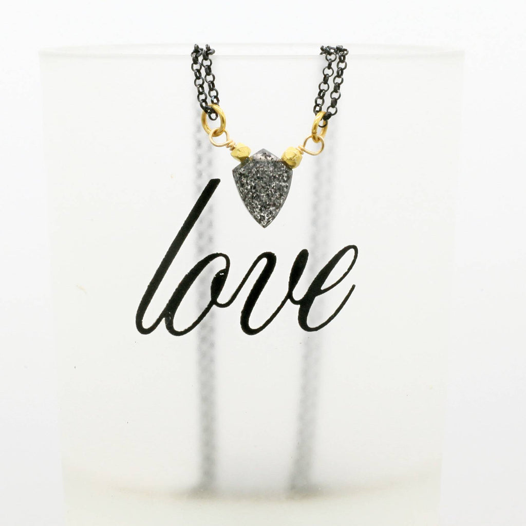 Robindira Unsworth Jewelry | ASunstone + Oxidized Sterling Silver Gemstone Necklace | Firecracker