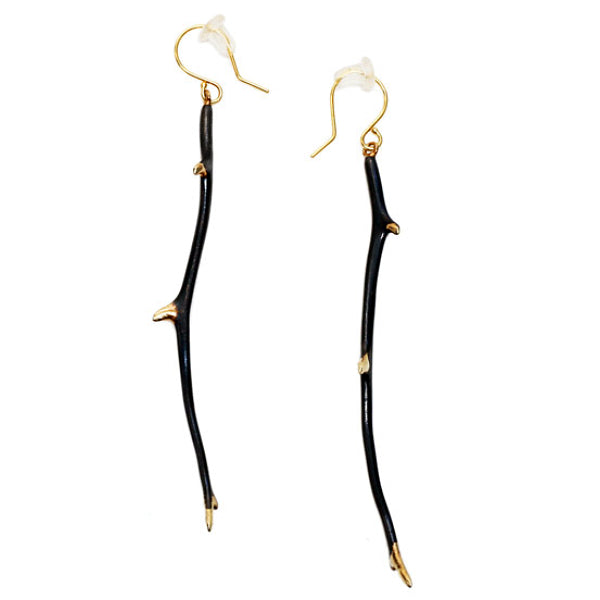 Sarah McGuire Studio | 18k Gilded Antler Earrings | Firecracker