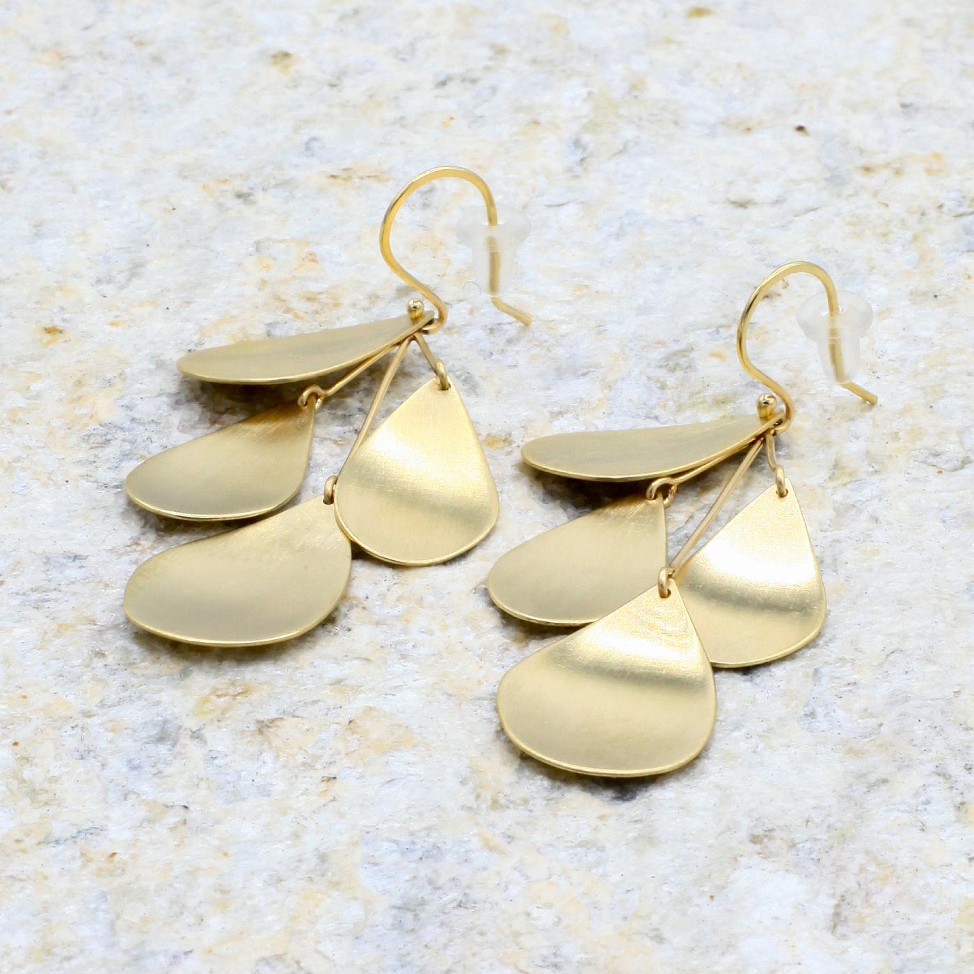 Sarah McGuire Studio | "Mobile" 10k Gold Drop Earrings | Firecracker