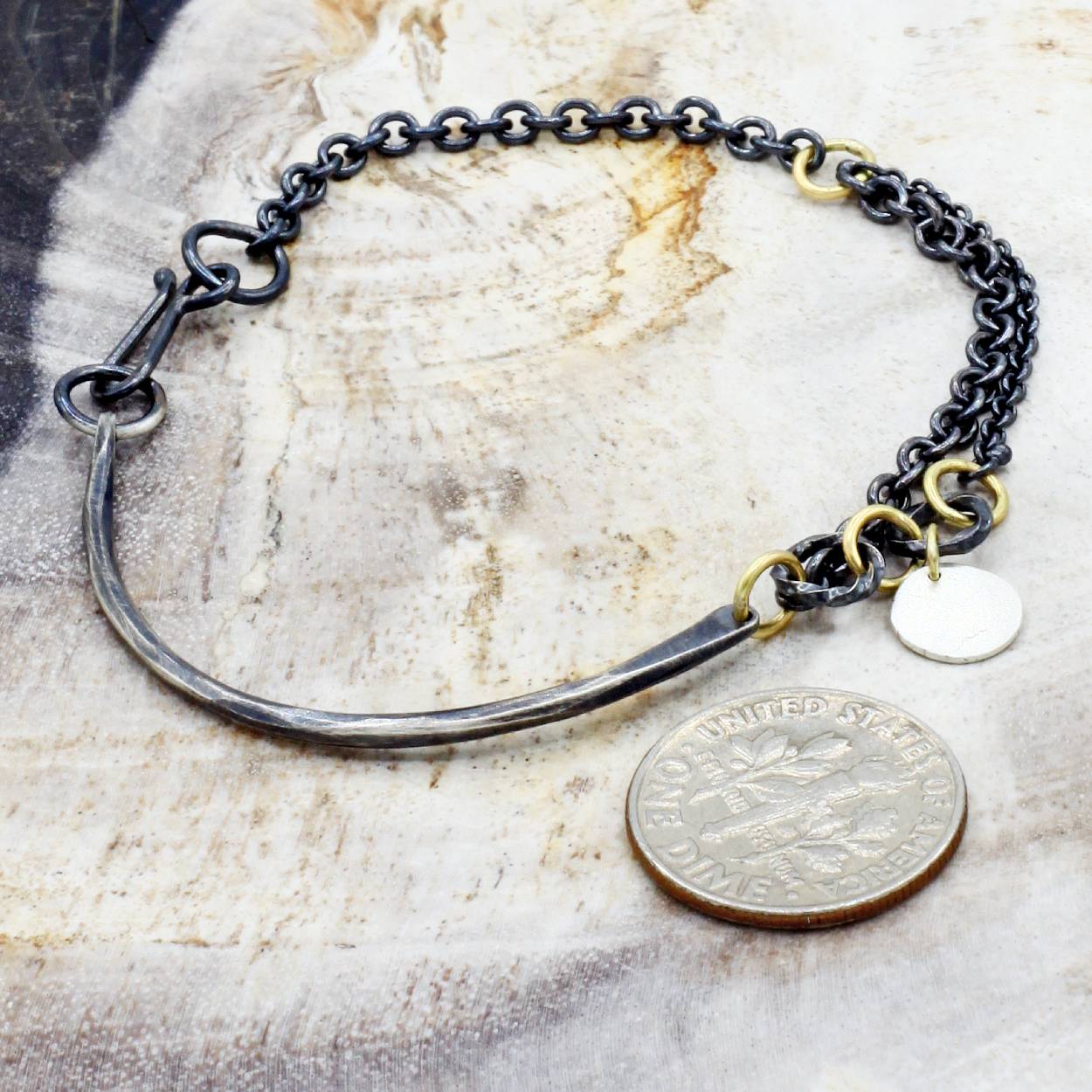 Sarah McGuire Studio | 18k Gold + Sterling Silver "Castaway" Bracelet | Firecracker