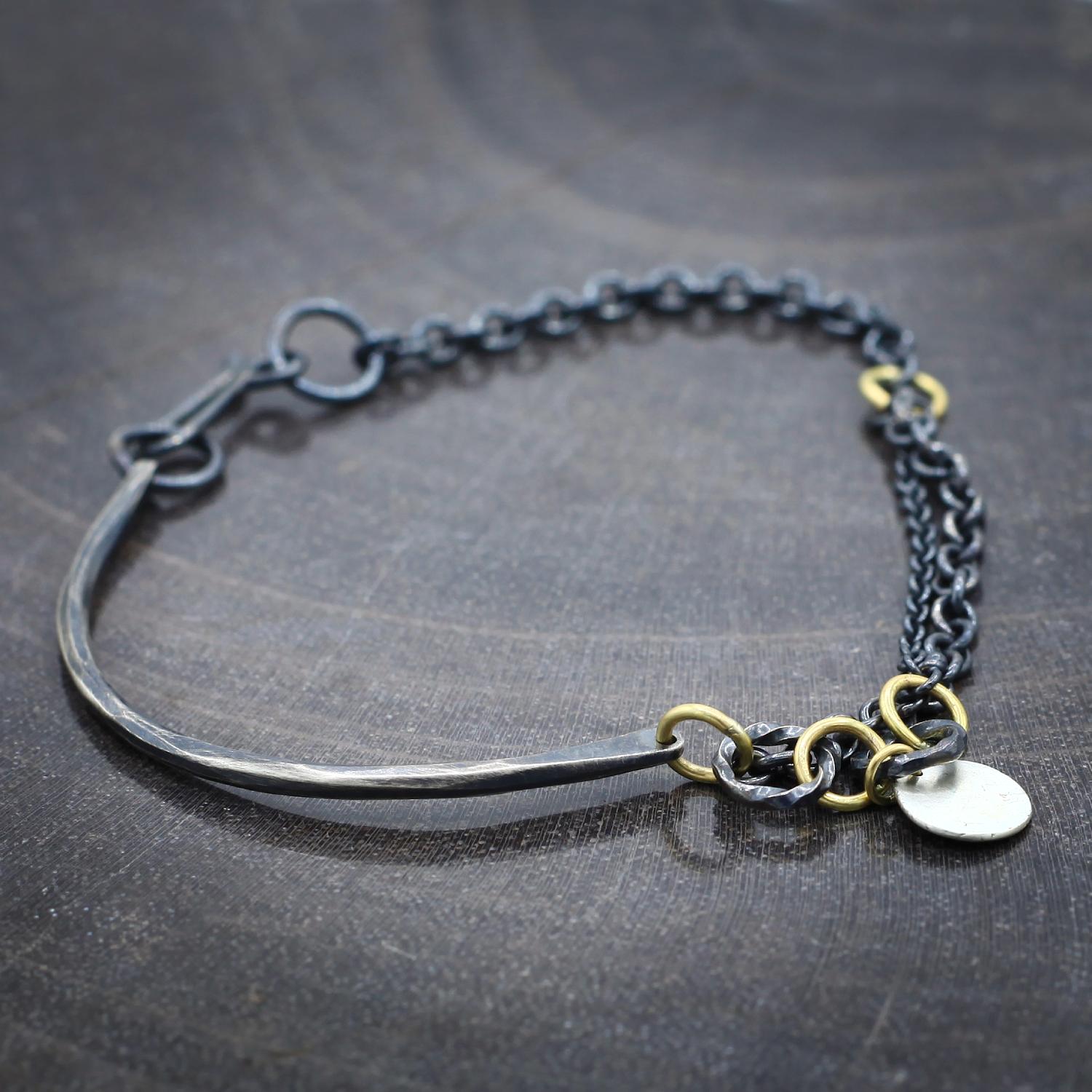 Sarah McGuire Studio | 18k Gold + Sterling Silver "Castaway" Bracelet | Firecracker