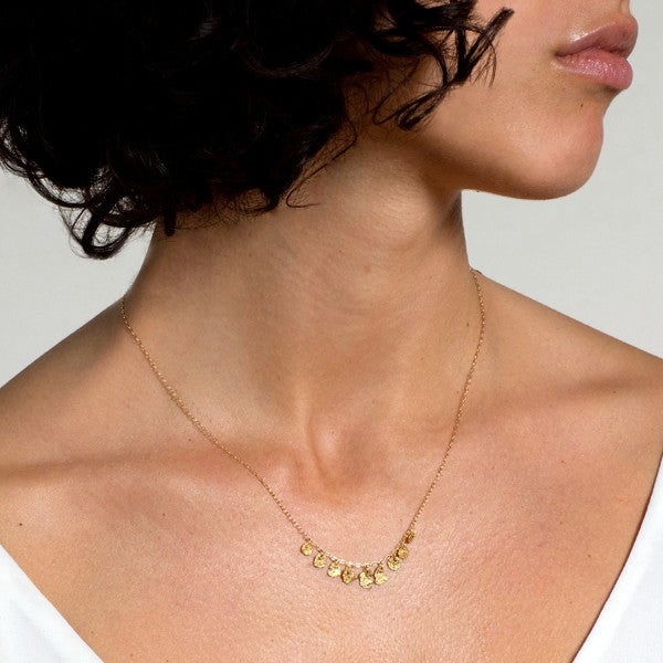 Sarah McGuire Studio | "Waterline 9" 18k Gold Necklace | Firecracker