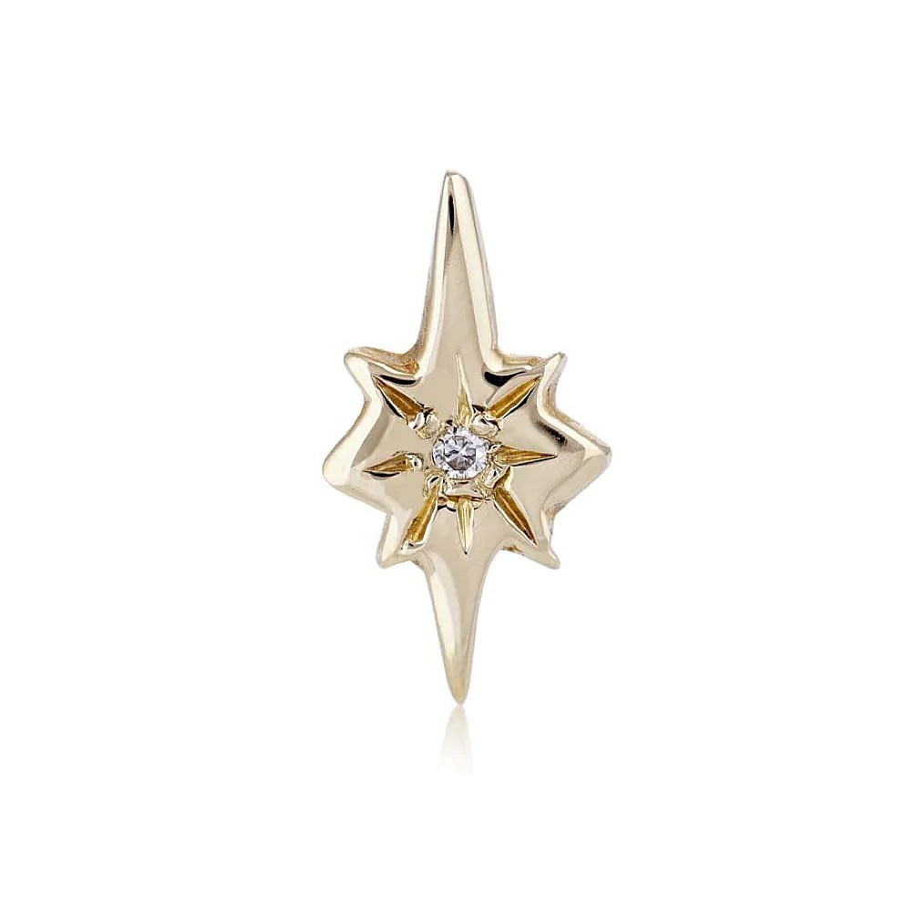 Scosha | Diamond Nova + 10k Gold Stud Earring | Firecracker