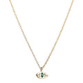 Scosha | Emerald + 10k Gold Cat Eye Pendant Necklace | Firecracker