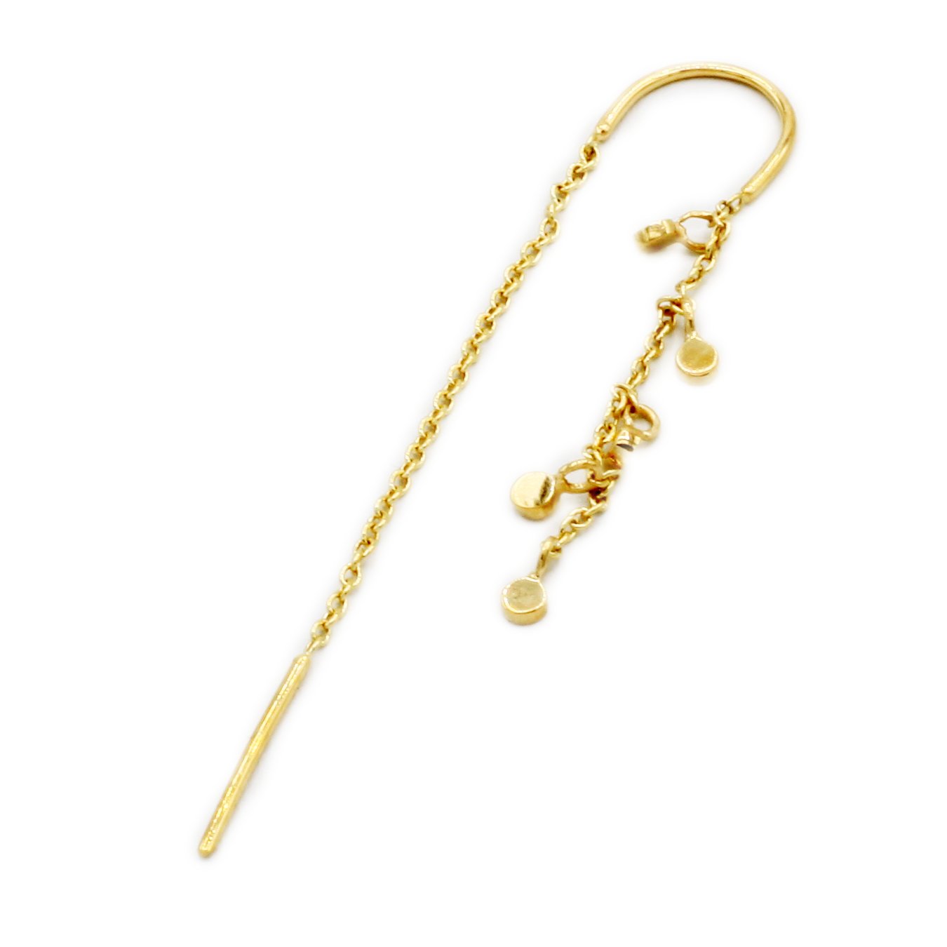 Scosha | Fairy Bead Threader + 10k Gold Drop Earring | Firecracker