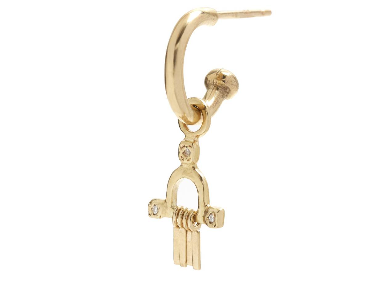 Scosha | Diamond + 10k Gold Temple Charm | Firecracker