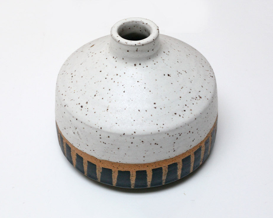 Natan Moss Ceramics | "Marfa Black" Stoneware Bud Vase | Firecracker