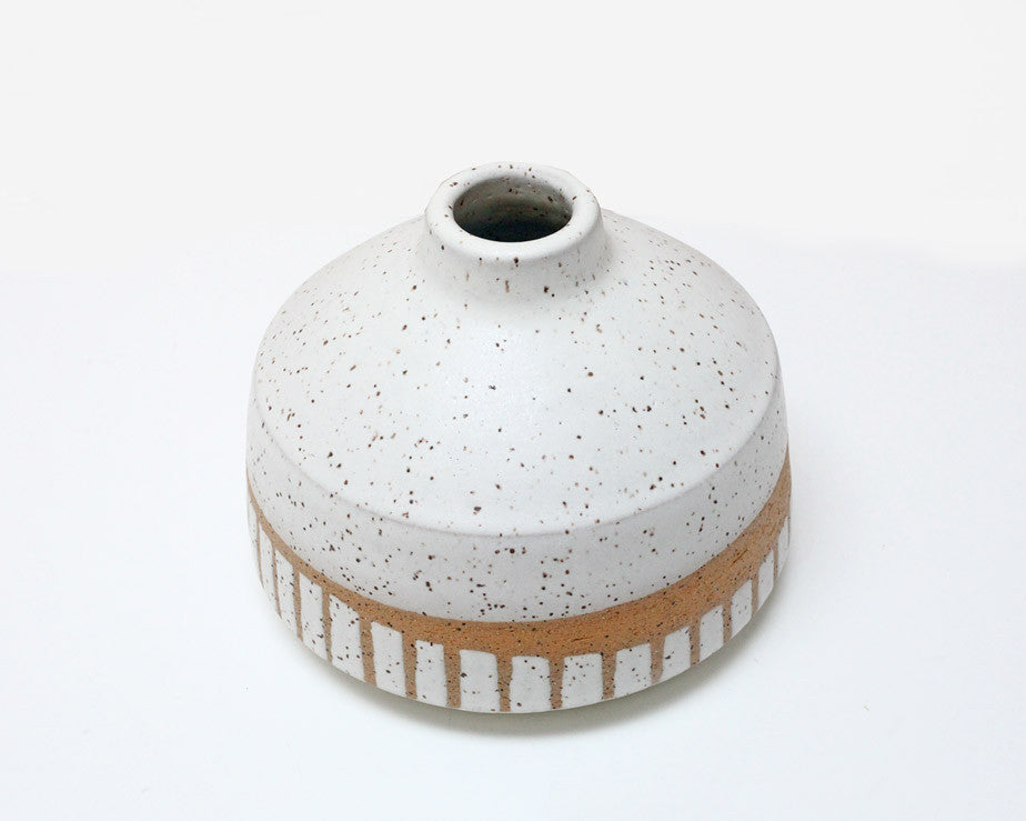 Natan Moss Ceramics | "Marfa" Stoneware Bud Vase | Firecracker